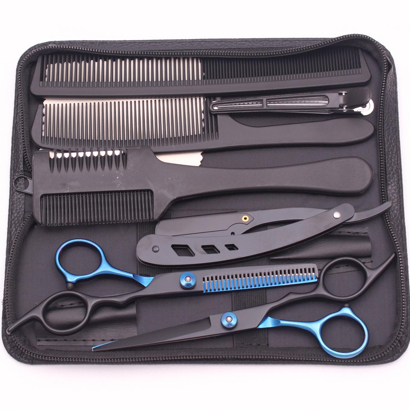 Hair Styling and Cutting Tool Set, Professional Hairdressing Scissors for Salon & Barber Shop, Heatless Styling Tools for Women & Men, Haircut Kits, Barber Equipment