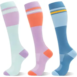 fenglaoda Compression Socks  Women Men 3 Pairs Graduated Compression Support Circulation Socks  Nurses