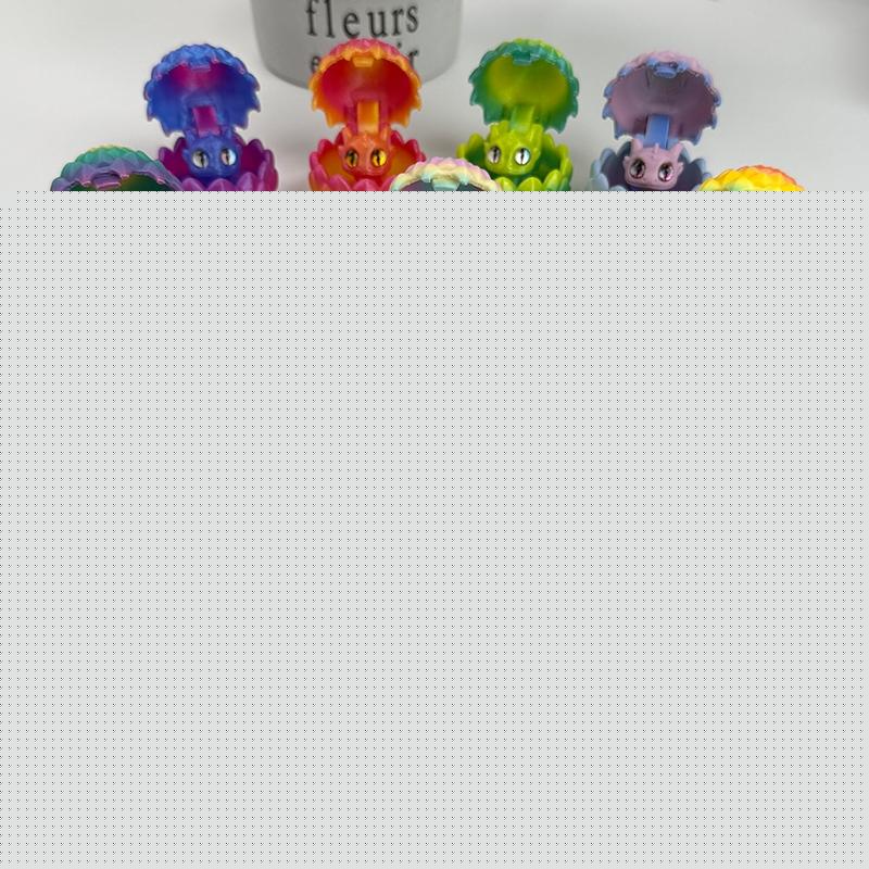 5pcs/10PCS/15PCS 3D-Printed Dragon Egg Set, Includes 10 Eggs & 10 Mini Dragons in Random Colors, Home Desktop Decor for Easter, Valentine's Day and New Year