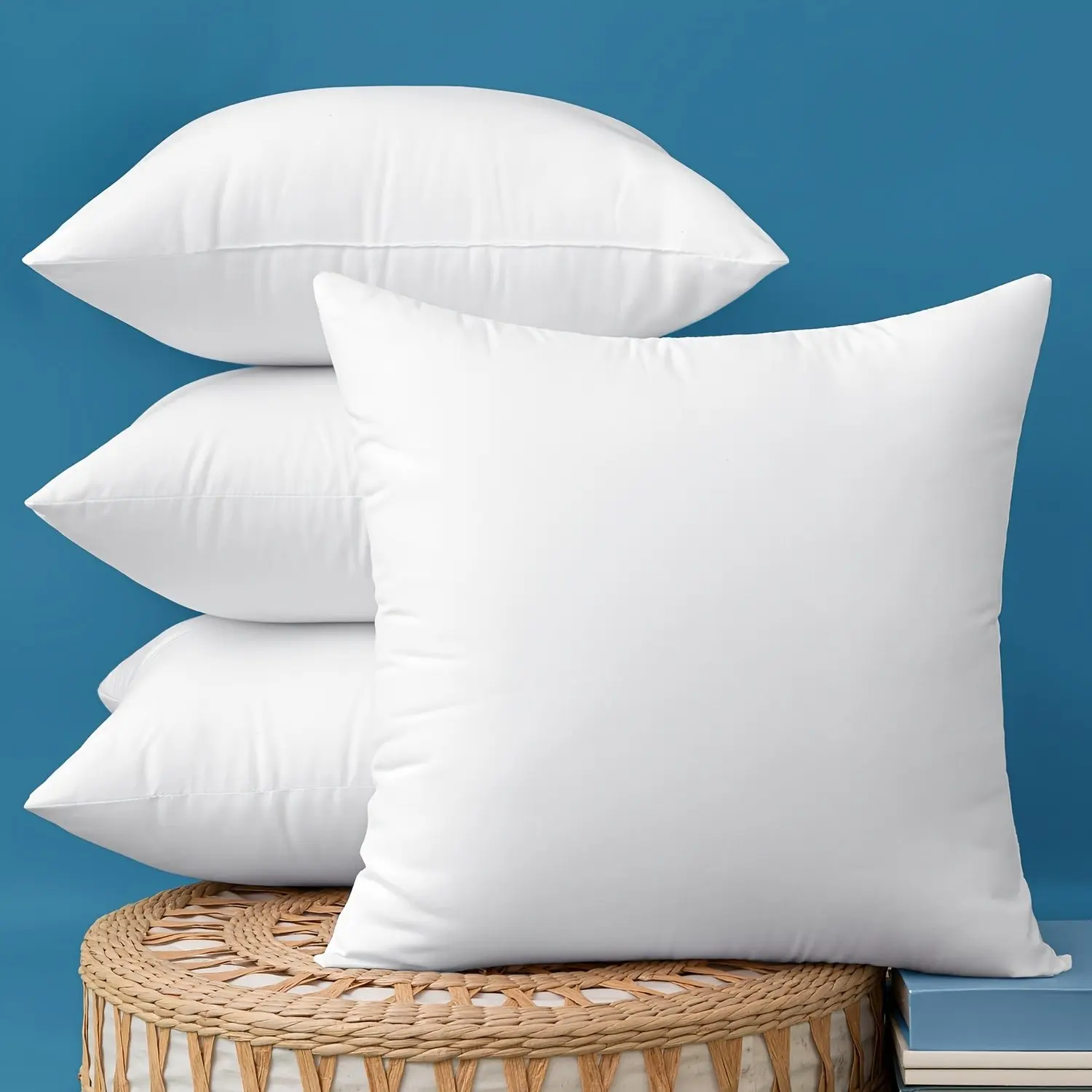 1/2/4 Pack Hypoallergenic New Fibercushion Filling Inserts, White Squarepillow Inserts for Sofa, Bed And Patio. Ideal for Bedroom, Office, Kitchen, Livingroom Decor, Outdoor Camping And Spring & Summer Use. Perfect Mother'S Day Gift