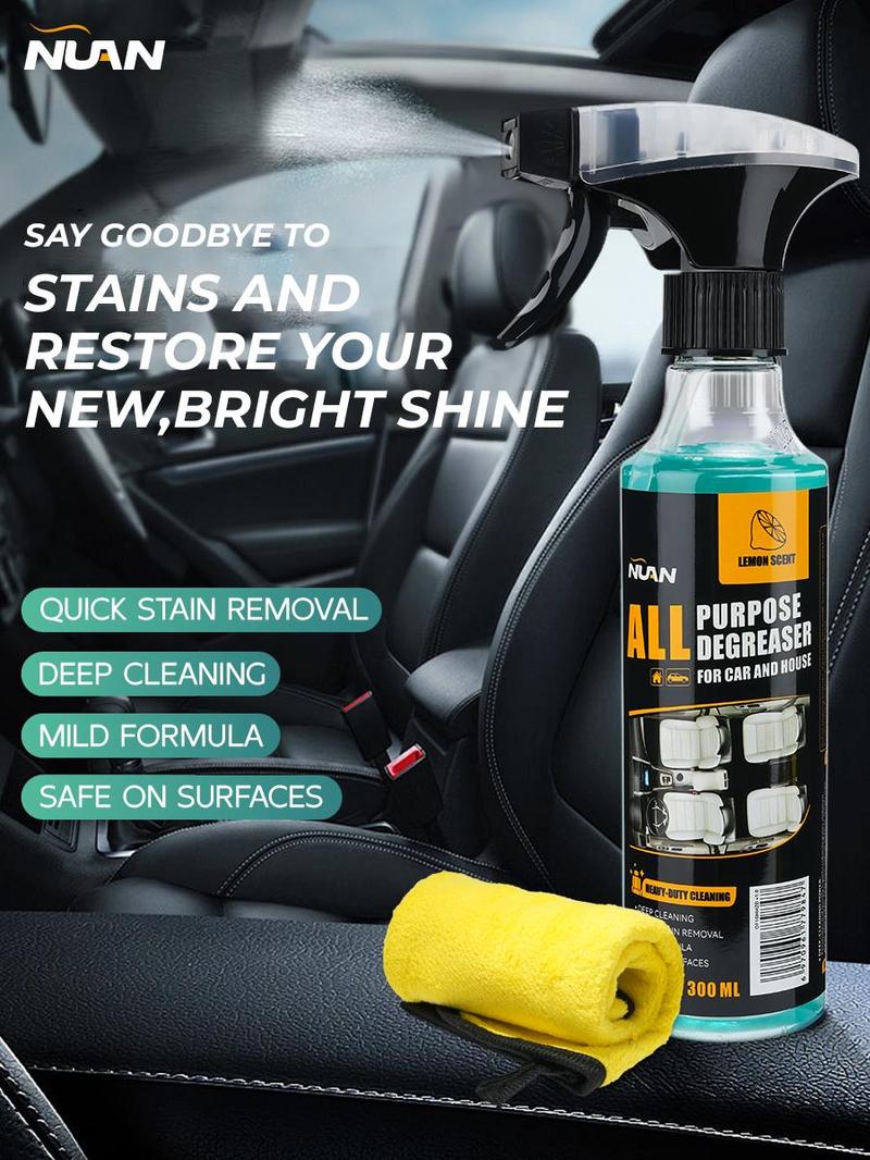 Nuan Heavy Duty Degreaser  Upgraded Car Foam Cleaner, Easy to Use & Material-Protecting, 2-in-1 Cleaning & Maintenance!NUAN heavy duty degreaser