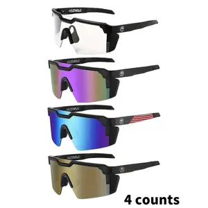 4 Pairs Pure Color Sunglasses, Eyewear for Outdoor Cycling & Spring Adventures, Casual All-Seasons Wear, Plain Design