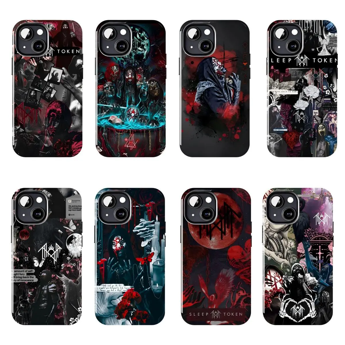 Sleep Token Phone Case, Sleep Token Band Album Art Cover, Heavy Metal Alternative Rock Aesthetic, Dark Gothic Mask Design, Music Fan Gift, Protective Case for iPhone 11–17 Pro Max/Plus & Samsung Galaxy S23–S25 Series