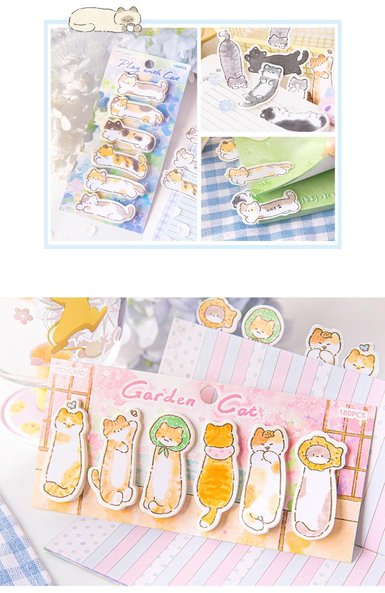 720 sheets/set of cartoon cute style post-it notes Cat theme Note-taking and message use can also be used to decorate notebook cards.