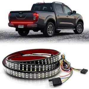 60" Truck Tailgate Light Bar , Sequential Turn Signal & Brake Light Strip, Plug-and-Play IP67 Waterproof Truck Accessories for Ford F150 F250, RAM 1500, Chevy Silverado, SUV