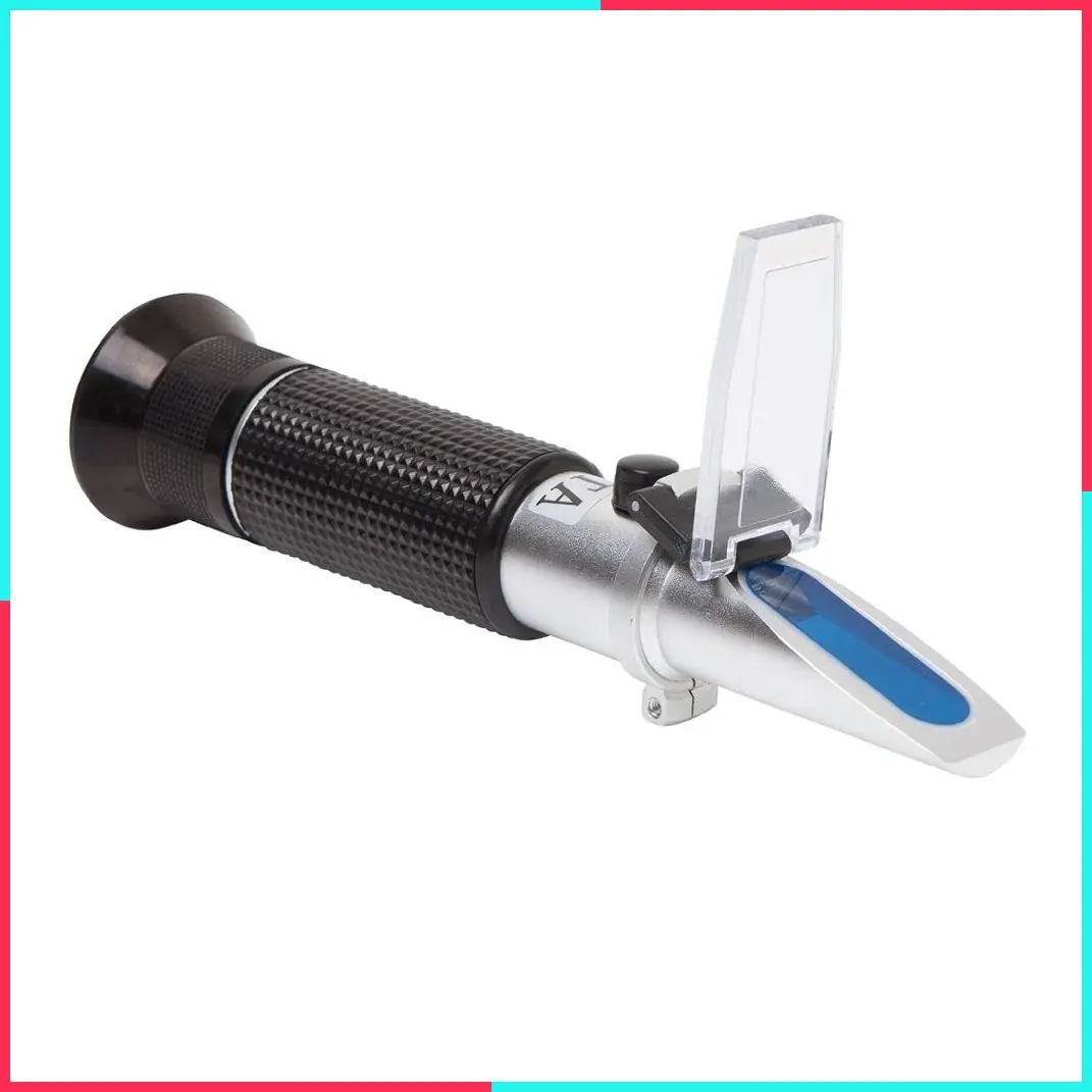 Brix Refractometer with ATC, 0-32% Brix, Hydrometer for Wine Making, Homebrew Kit