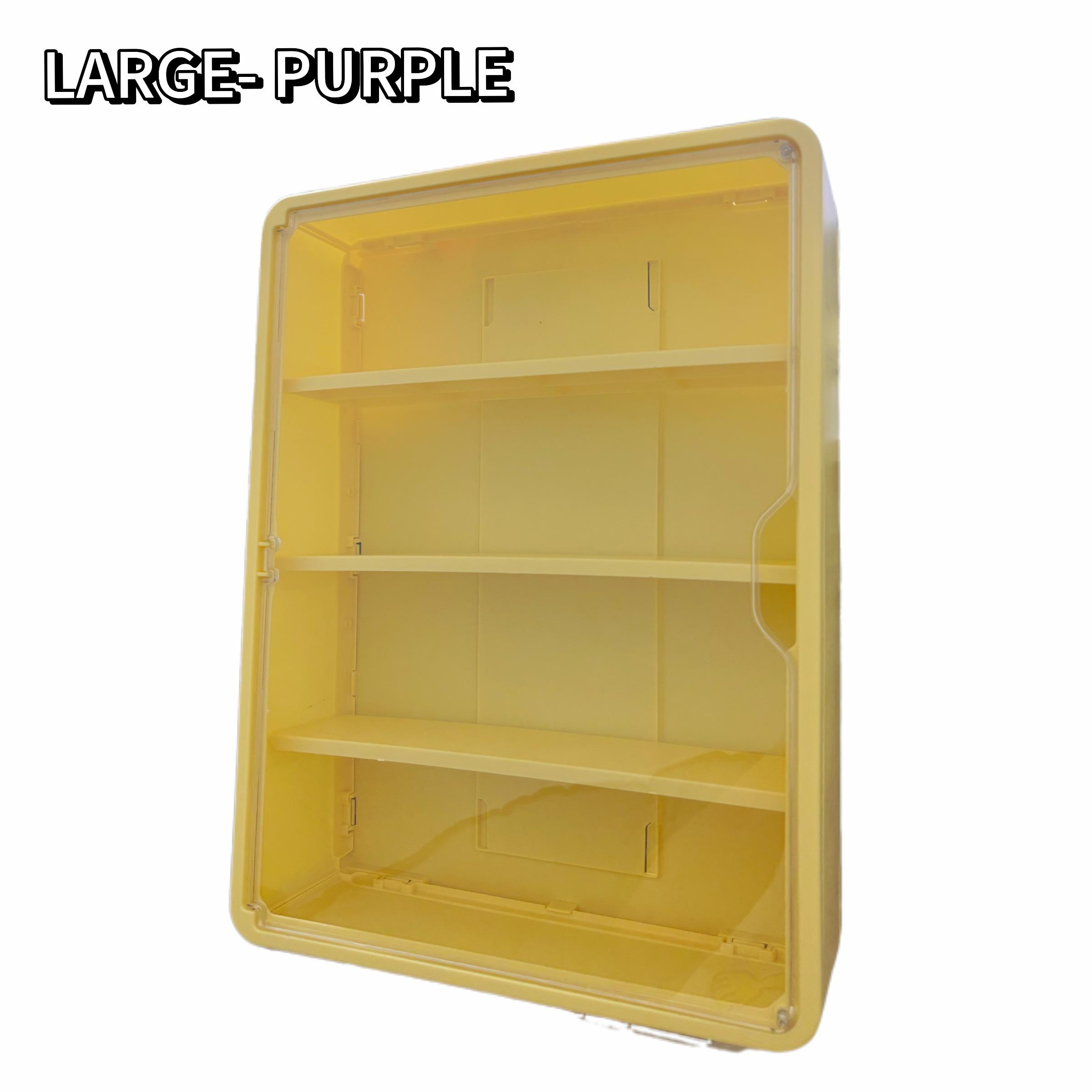 Large Wall-Mounted Display Rack for Doll Collection, 3 or 4-Tier Acrylic Storage Box with Magnetic Design, Space-Saving Clear Compartments for Action Figures and Accessories