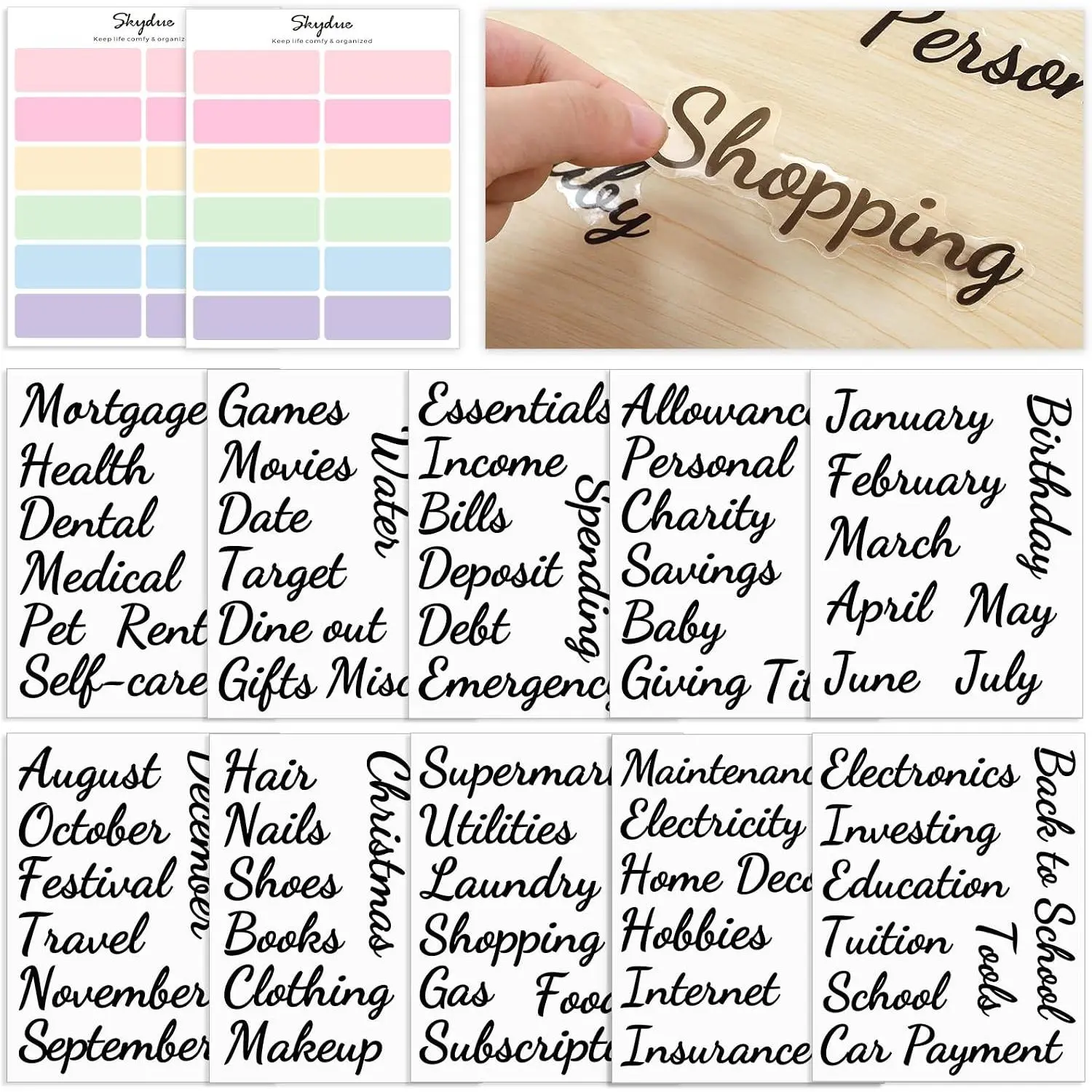 104- Budget Sticker Set -  Envelope Labels & Blank Budget Planner Stickers for Easy  Management