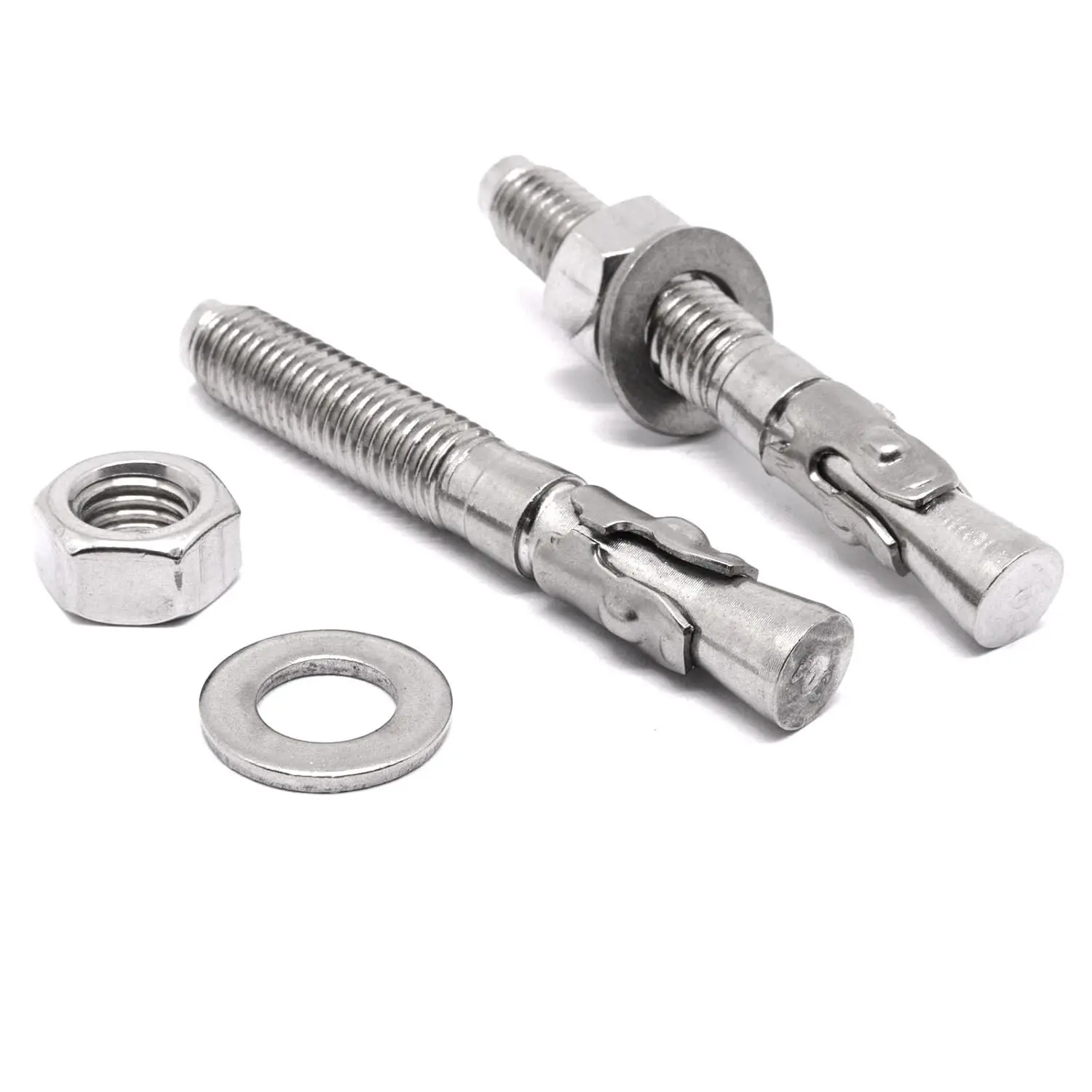 1/2" x 3-1/2" Concrete Anchors, Stainless Steel Wedge Anchors Concrete Bolts Heavy Duty Fasteners for Cement (4pcs)