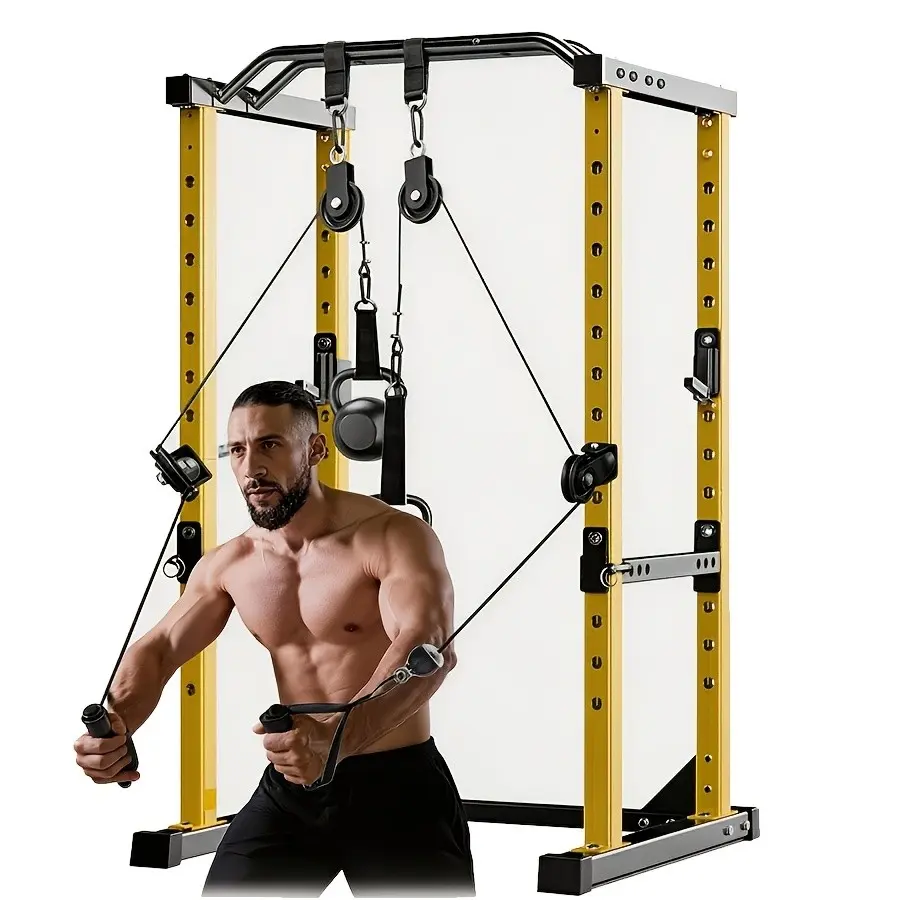 Rotating Pulley for 1 Inch Fitness Rack Holes, Fixed Pulley Device for Home Gym, Exercise Equipment with Rope Roller Function, Home Gym Accessory