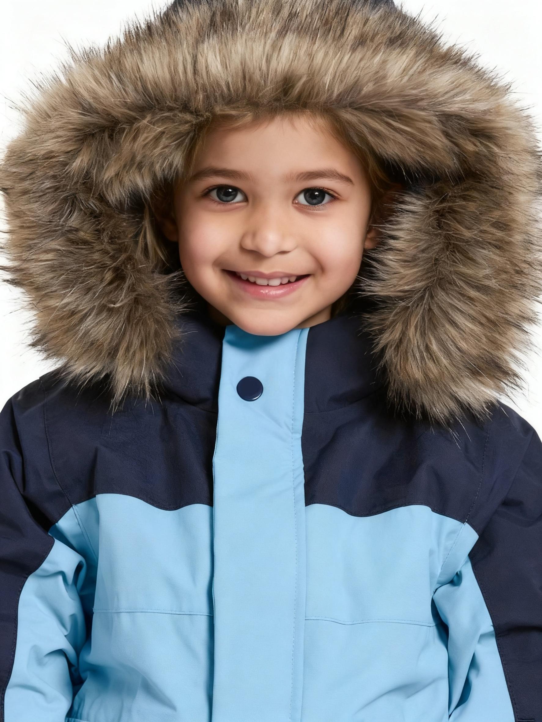 (New)[Windproof Snowsuit] Kids' Winter Ski Jumpsuit, Windproof Loose-Fit Snowsuit with Zipper Design 3-14 Years Old Boys and Girls Outdoor Warmth waterproof warm