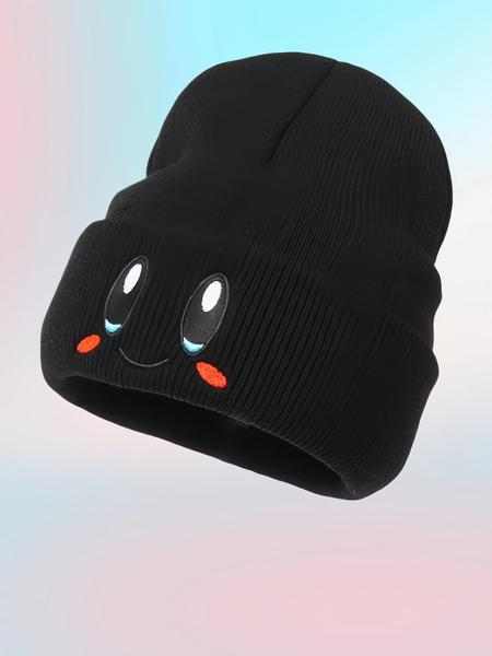 Cute Cartoon Embroidered Hat, Casual Soft Comfortable Knit Hat for Fall & Winter, Warm and Stylish Beanies for Men & Women, Knitted Winter Hat