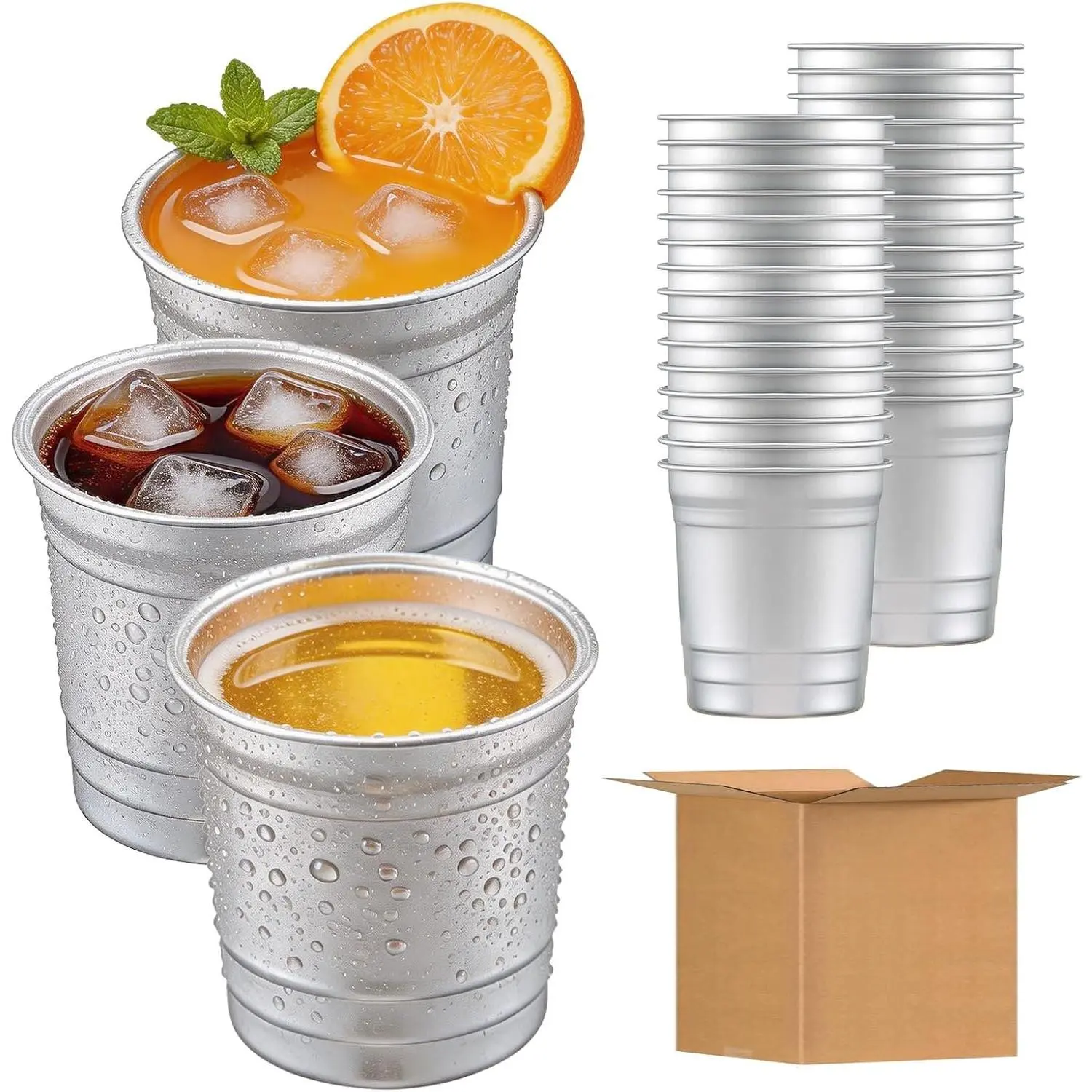9oz  Party Cups, 30 Pack,  Drink Cups |  , 9oz Capacity, Hot & Cold Drink Use, Recyclable,  for Parties and Outdoor Events