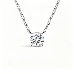Women's Imitation Moissanite Eternity Necklace, High-End Zircon Pendant Jewelry for Birthday, Girlfriend, Mother, Best Friend - Affordable Casual Engagement & Festival Gift to Attract Wealth gift summerwins kid name cuban link design diamond hip hop piece