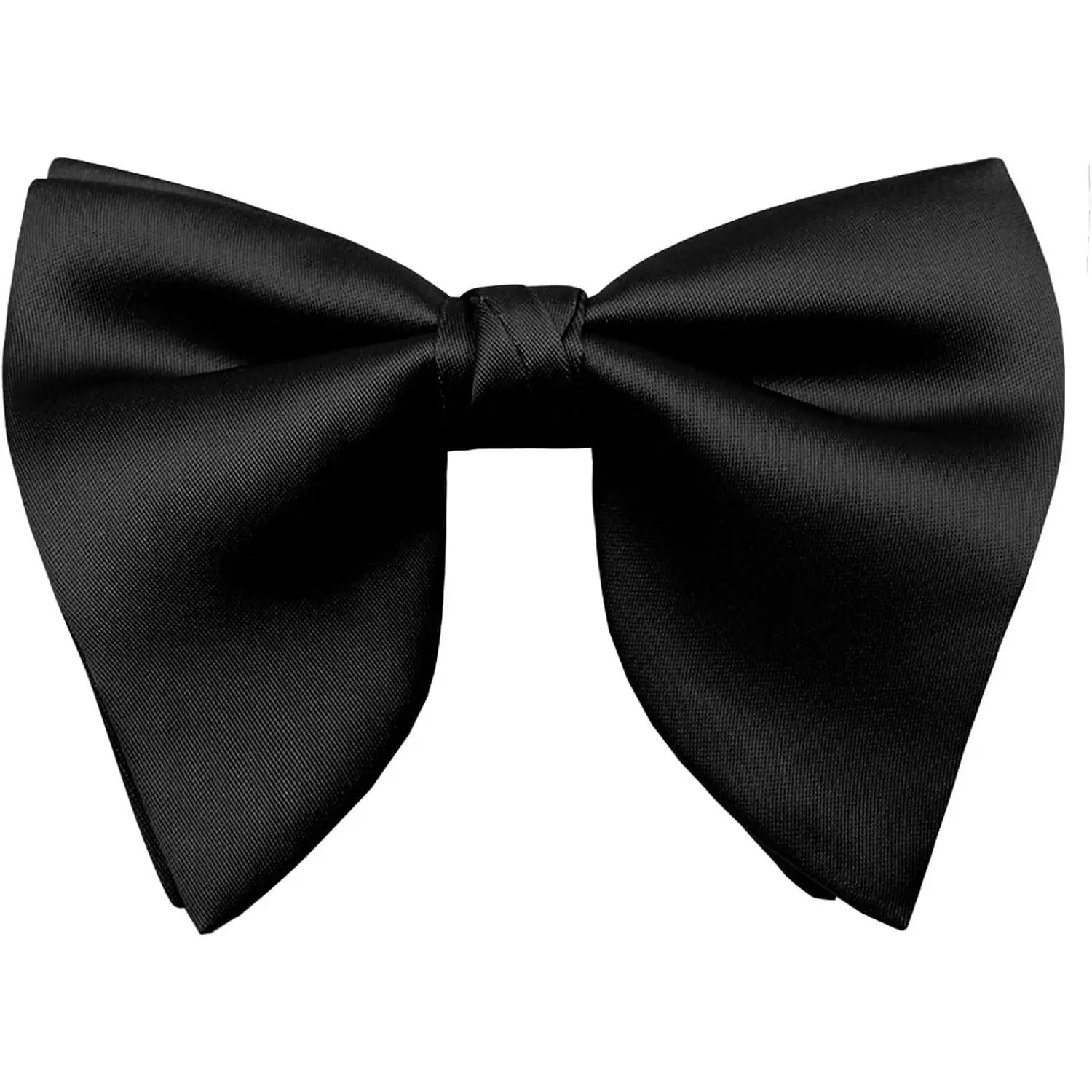 Oversized Pre-Tied Clip-On Black Bow Tie for Men, Formal Wedding Tuxedo Banquet Wear(Gift)