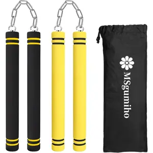 Safe Foam Rubber Training Nunchucks Nunchakus with Steel Chain for Kids Adults & Beginners Practice and Training