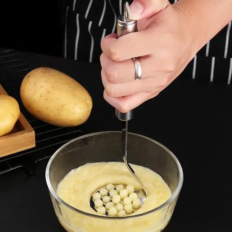 1pc Potato Masher - Manual Handheld Kitchen Press Tool for Vegetables, Fruits, - Durable Multifunctional Masher, Ideal for Kitchen Vegetable And Fruit Puree, Kitchen Essentials | Modern Kitchen Tools | Durable Kitchen Utensils