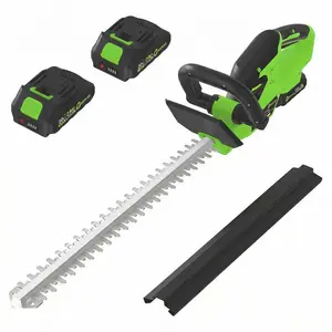 Hedge Trimmer Cordless with Battery, Electric Hedge Trimmer, 22 Inch Handheld Bush Trimmers, with  Charger, Brushless Motor, Dual Safety Switch, for Gardening, Lawns