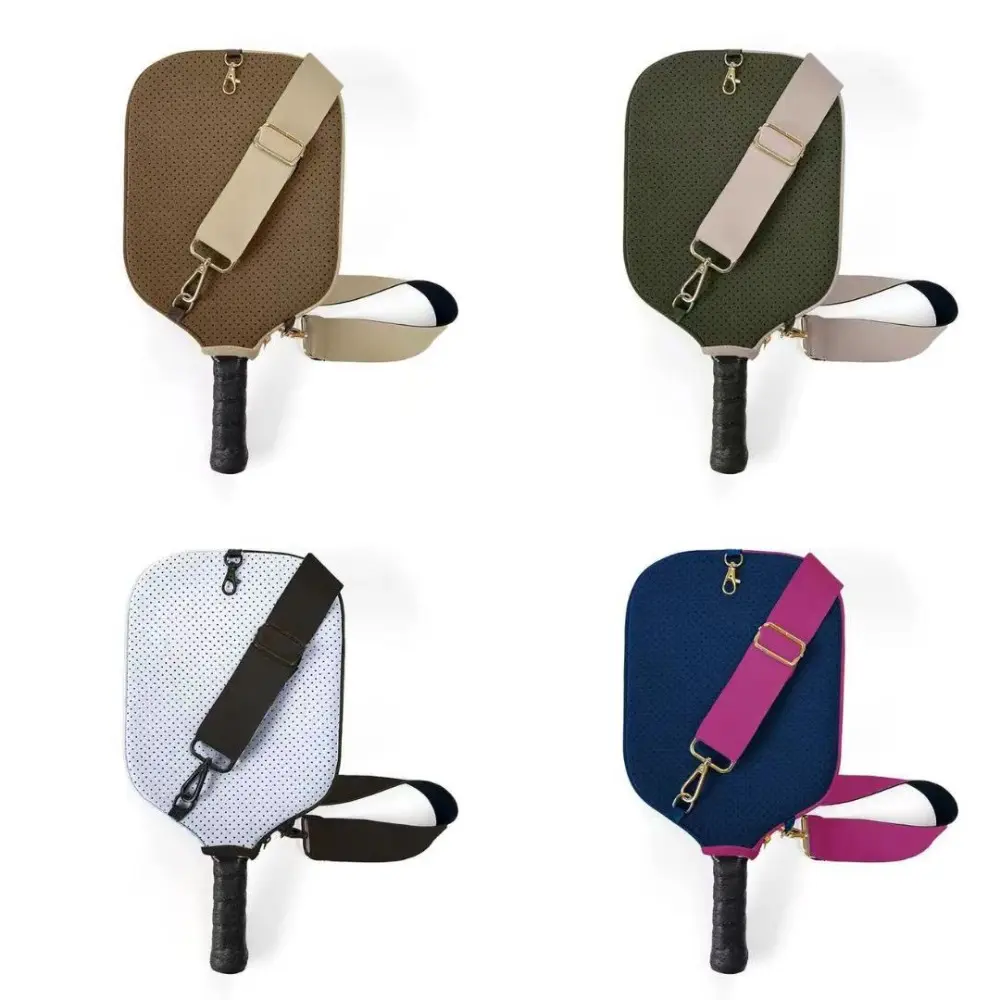 Neoprene Pickleball Paddle Cover with Adjustable Shoulder Strap, Waterproof Liner, Zipper Closure, Standard Size Durable Carrying Case for Outdoor Play Enthusiasts