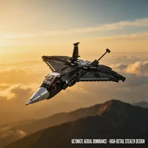 Military Aircraft Theme Building Set, DIY 3D Puzzle Model Toy, Innovative Design, Ideal for Military Collectors, Perfect Gift