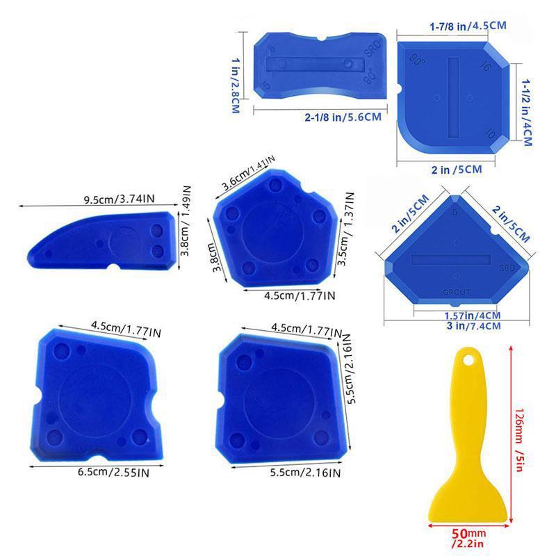 Caulk Tool Kit, Silicone Sealant Finishing Tools, Caulking Tools for Silicone Sealant Grout Finishing Sealing, Hand Tool Accessories