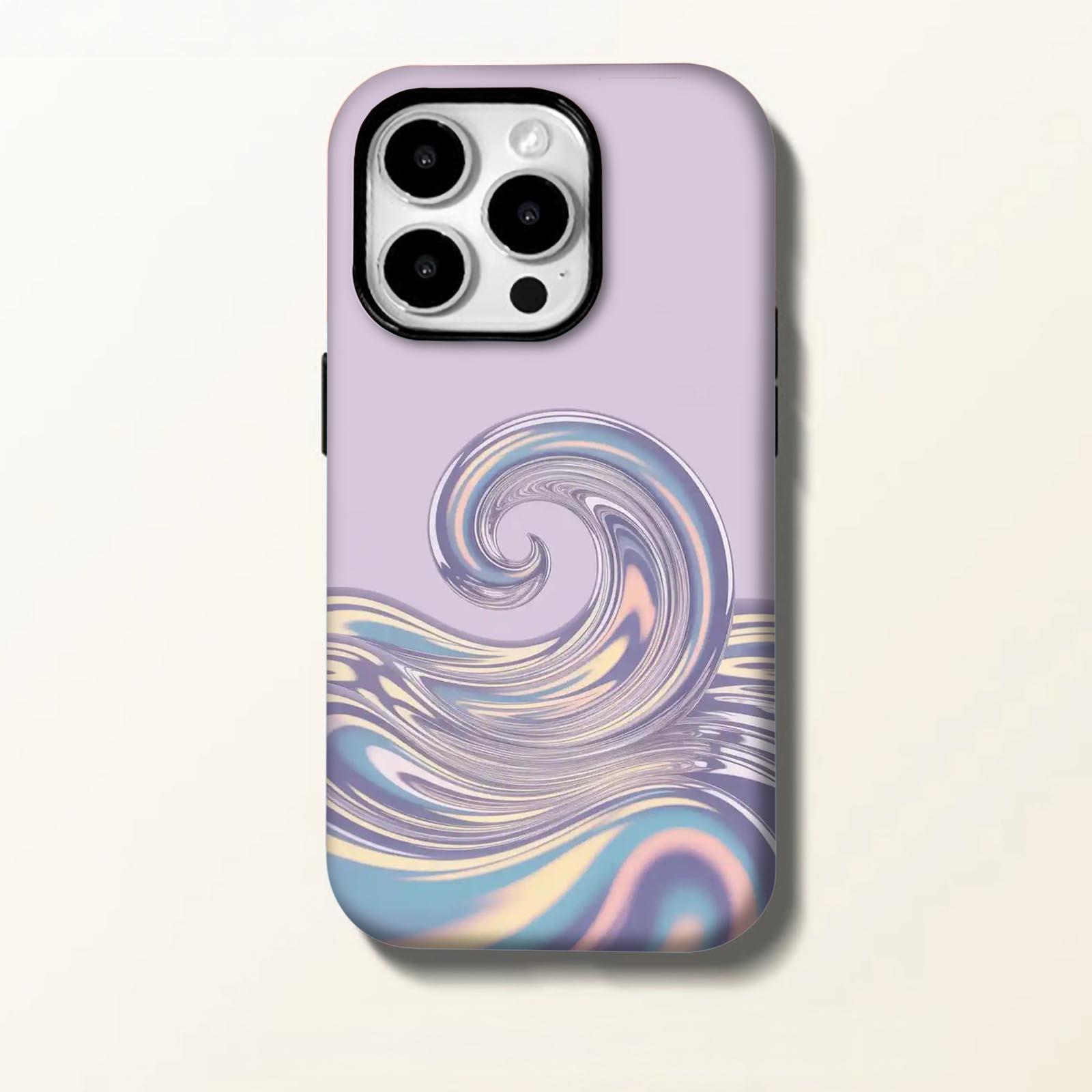 swirl, pastel, wave Soft And Hard Two-In-One Film Printed Full Pattern Case For IPhone 16 15 14 13 1211 Pro Max Plus Phone Case