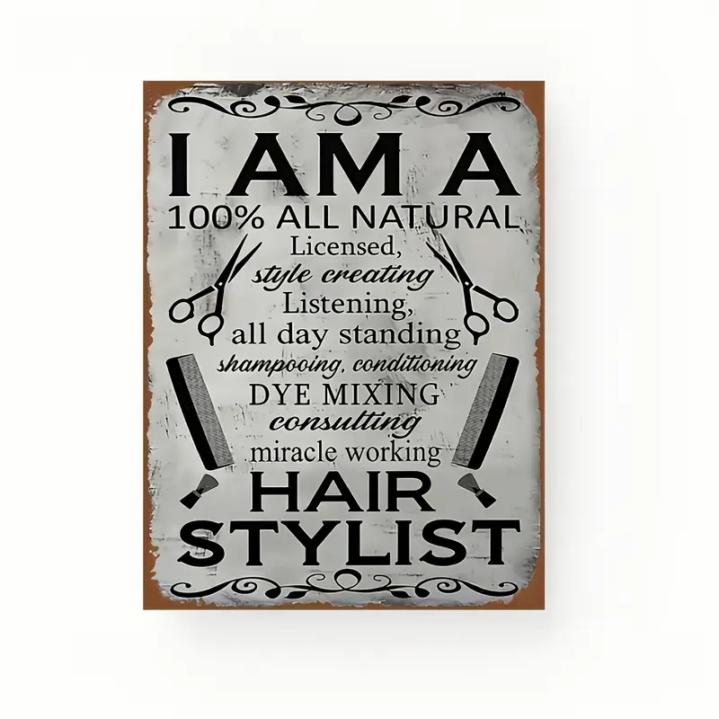 No Frame 1pc Canvas Painting, I Am a Hairdresser, Beauty Salon, Hair Salon, Salon Decor, Fun Frameless Creative Canvas Wall Art, Home Bedroom Kitchen Living Room Bathroom