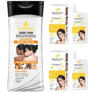 Skincare 3-piece Glowing Body Oil+60+Sunac Cream Skincare Set Gift Clear and Moisturizing Sunscreen Milk Refreshing and Non greasy UV Protection with Skincare Oil Moisturizing for Body, Face, Hand, Lip, Eye, Travel