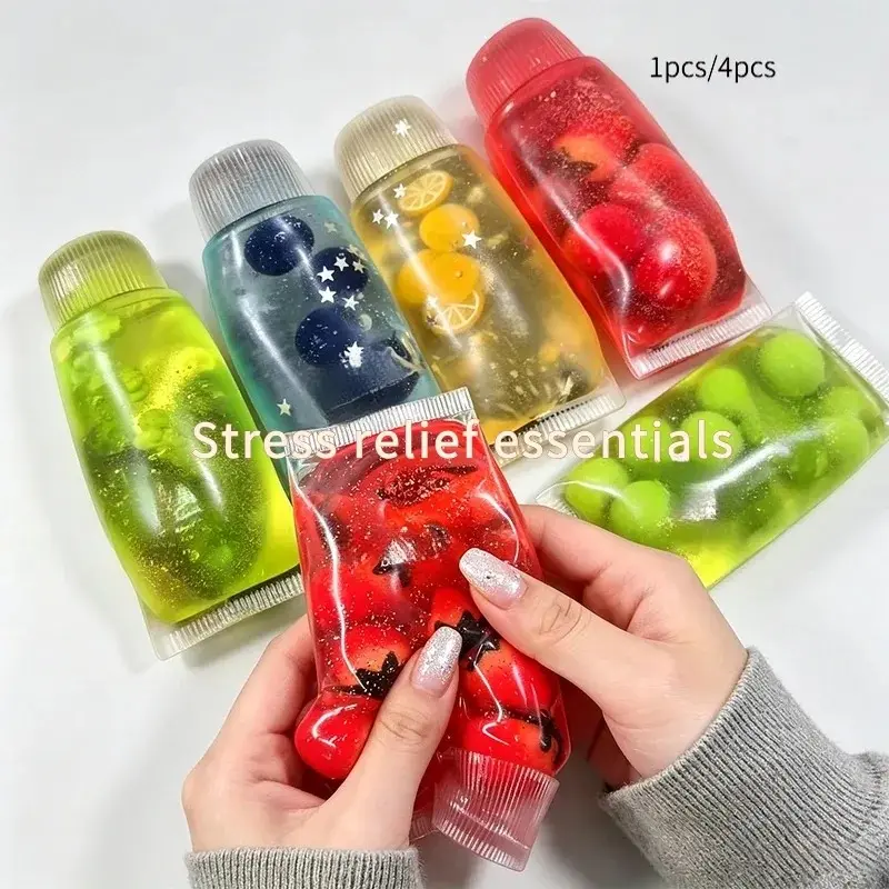 Toothpaste Calming Squeeze Stress Ball Shapeable Squishy Toy Non-Bounce Jam Vaseline Feel ASMR Fidget Toys for Kids & Adults Anti Stress Gifts Moldable Stress Ball