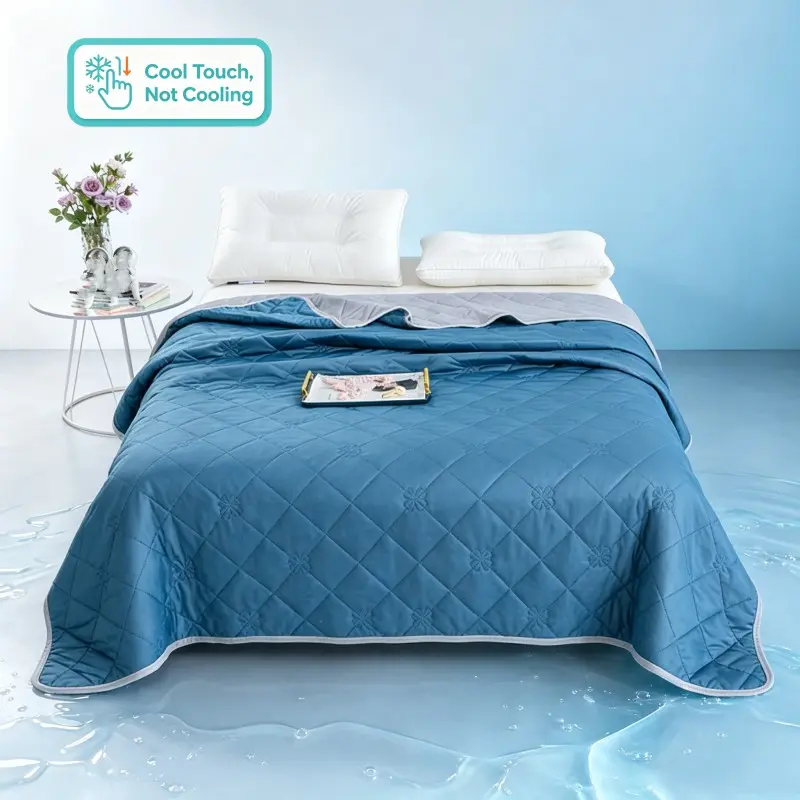 1pc Summer Cool Touch Blanket, Lightweight Breathable Soft, Ideal for Hot Sleepers and Night Sweaters, Suitable for Bedroom, Dorm, Apartment, Office, Camping