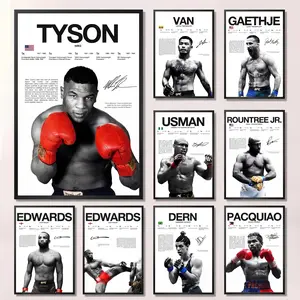 Boxing Legend Series Canvas Poster - Vintage Sports Star Wall Art - Motivational Combat Sports Decor