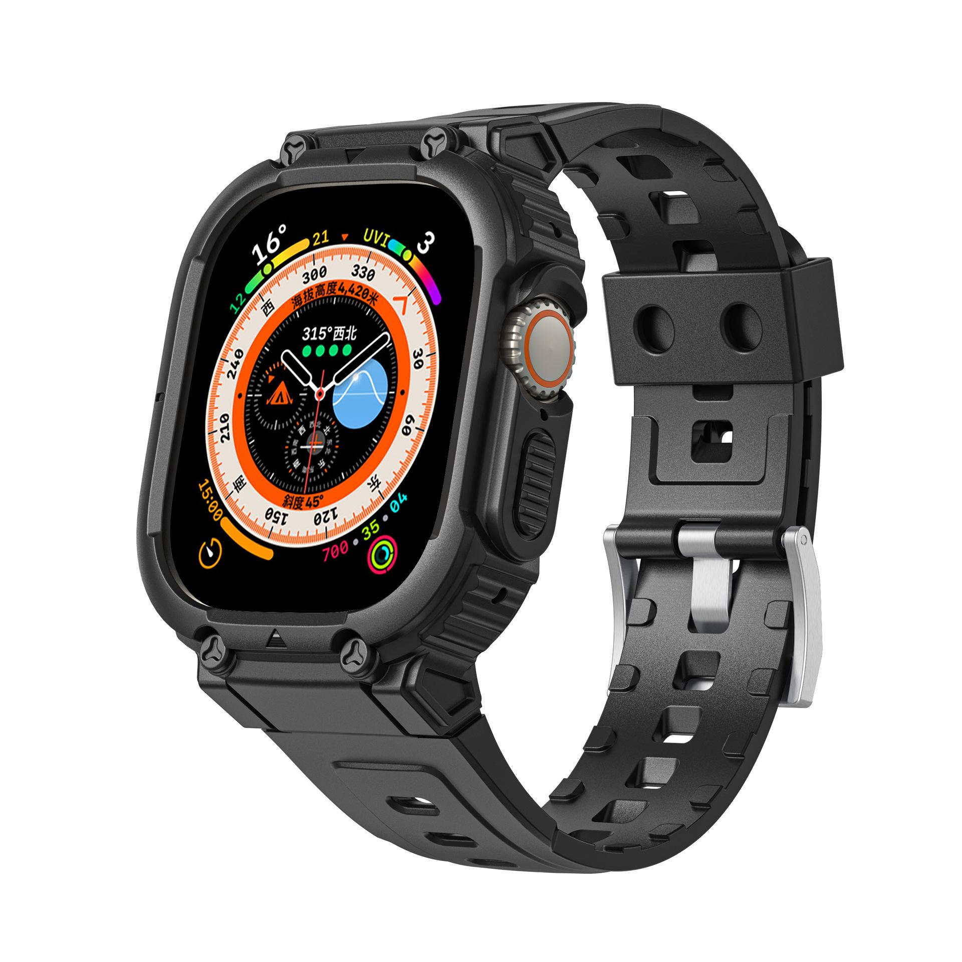 Suitable for watch8, ultra3, iwatch11, armored integrated Apple watch strap