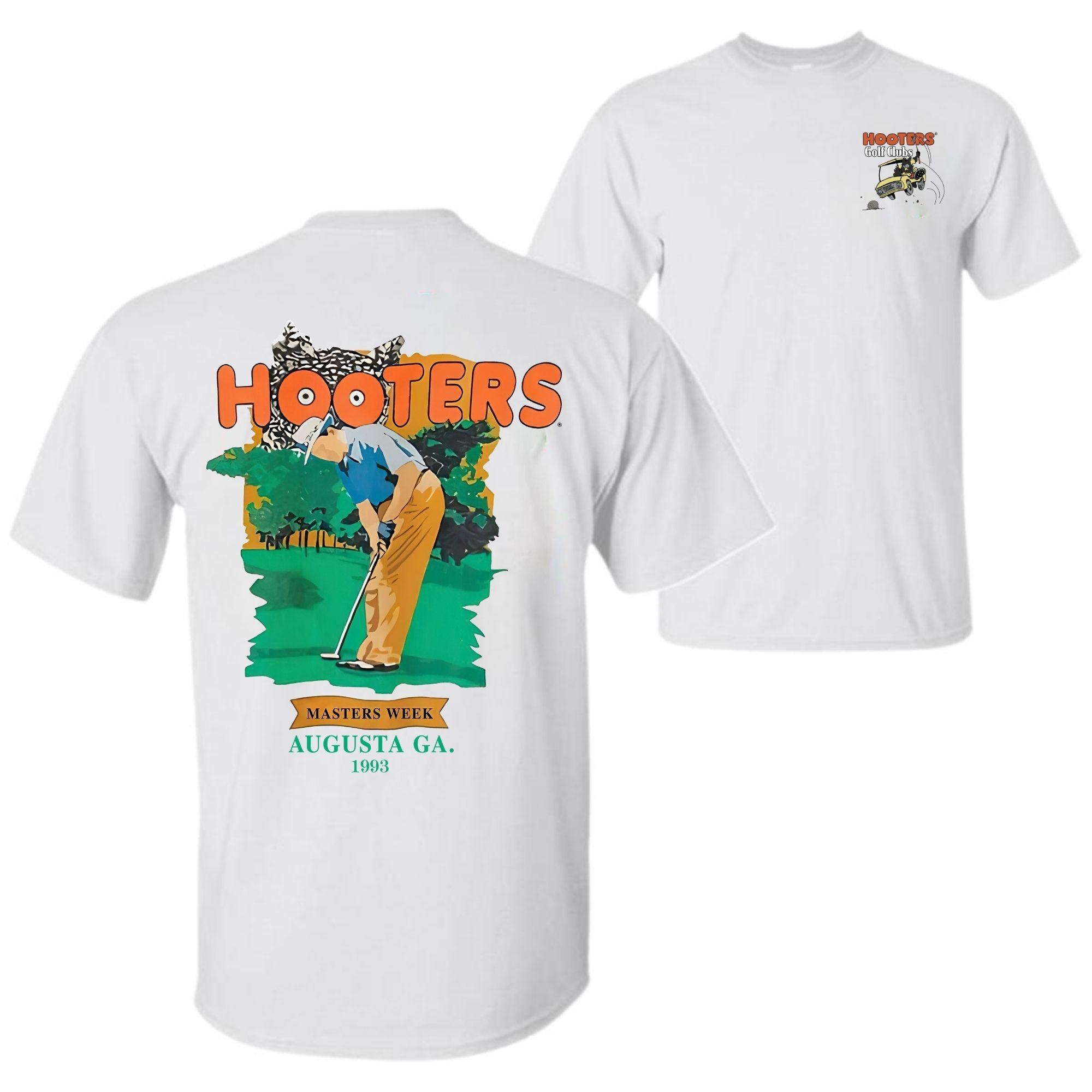 Hooters Golf Club 1993 retro style unisex T-shirt, full-color golf cart pattern, summer casual cotton T-shirt, available for both men and women