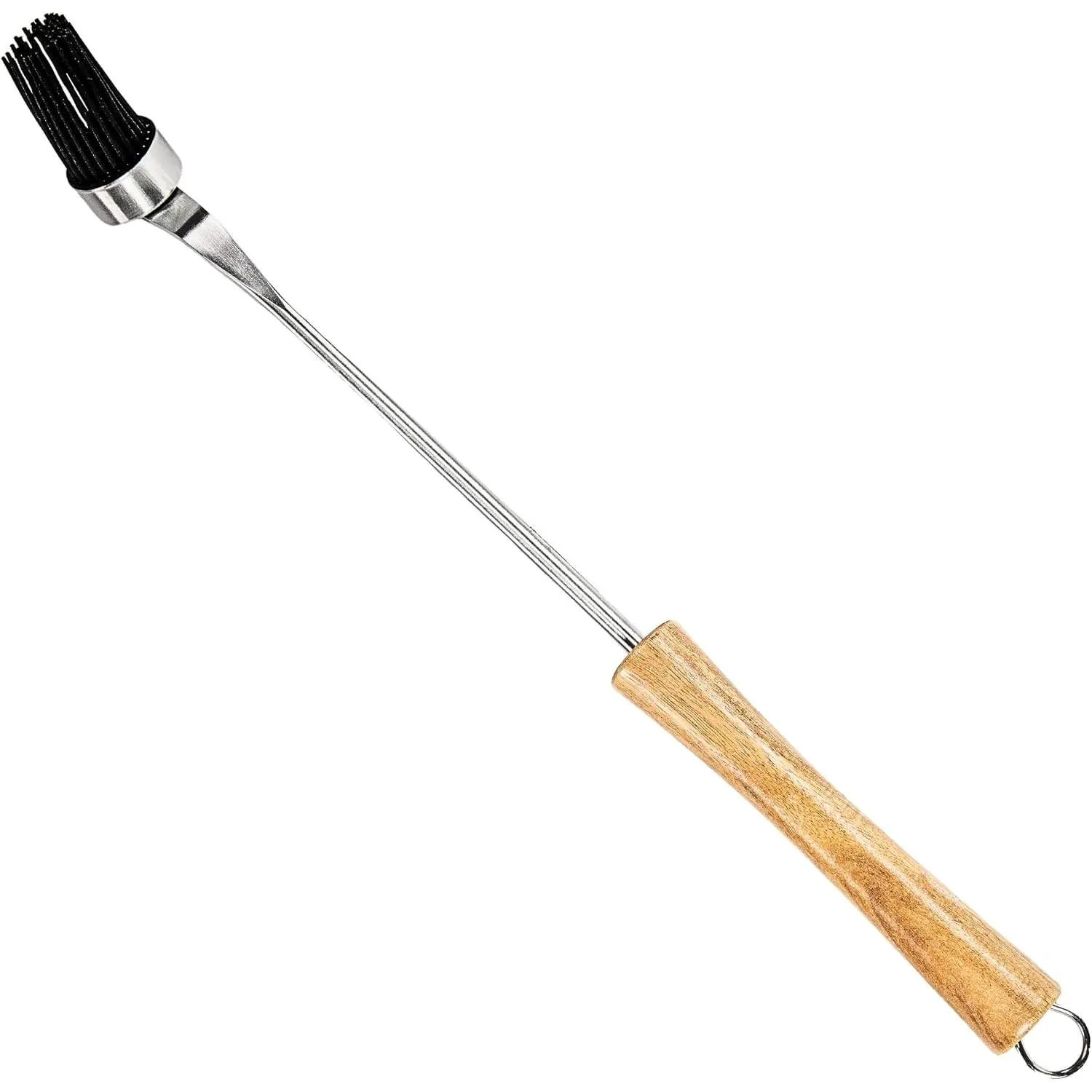 Silicone Basting Brush for Grilling - Premium Acacia Wood Sauce Brush for BBQ & Smoking - Heat Resistant Marinade & Meat Brush - Dishwasher Safe Cooking Brush - Perfect For Fathers Day Gift