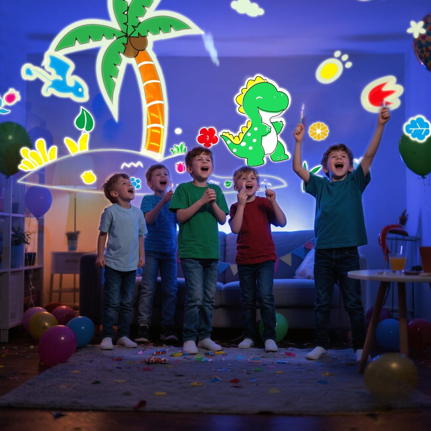 Night Light for ,Dinosaur Night Lights Projector,Remote Dimmable Timer  Projector,360? Slient  Lights for Ceiling Projector,Christmas Birthday Gifts for Boys&Room Decor