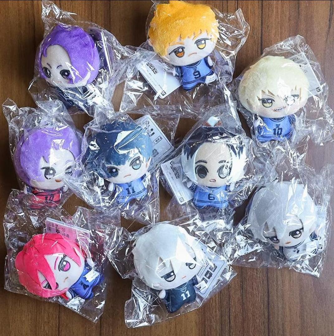 10cm BLUE LOCK Hiori Isagi Yoichi Nagi Seishiro Mikage Plush Doll Fluffy Maumet Plush Pendant Puppet Keychain Keyring Charm Gift