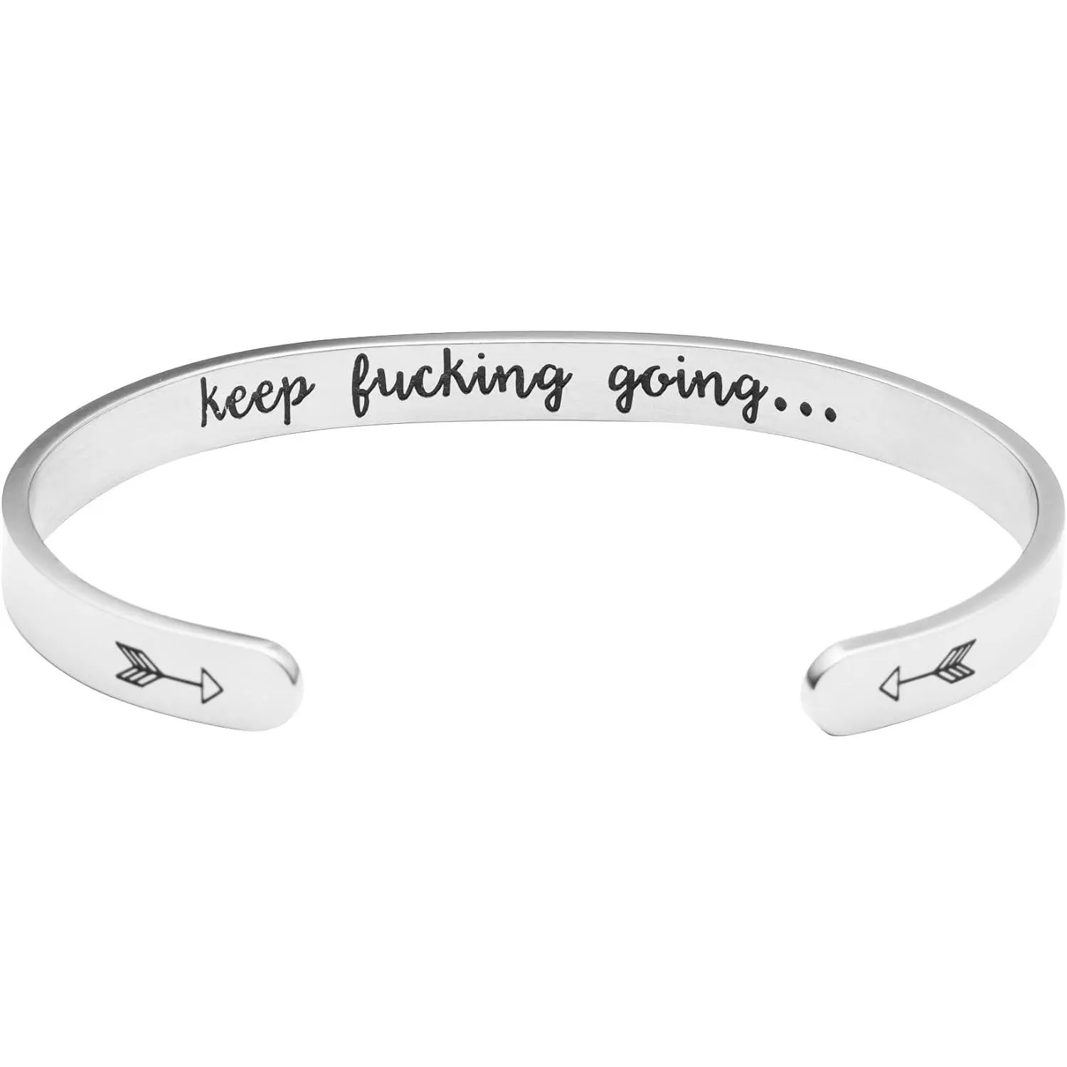 Funny Gifts for Women Birthday  Ideas   Bracelets Motivational  Inspirational  Engraved Mantra Cuff Bracelet Personalized Christmas Graduation