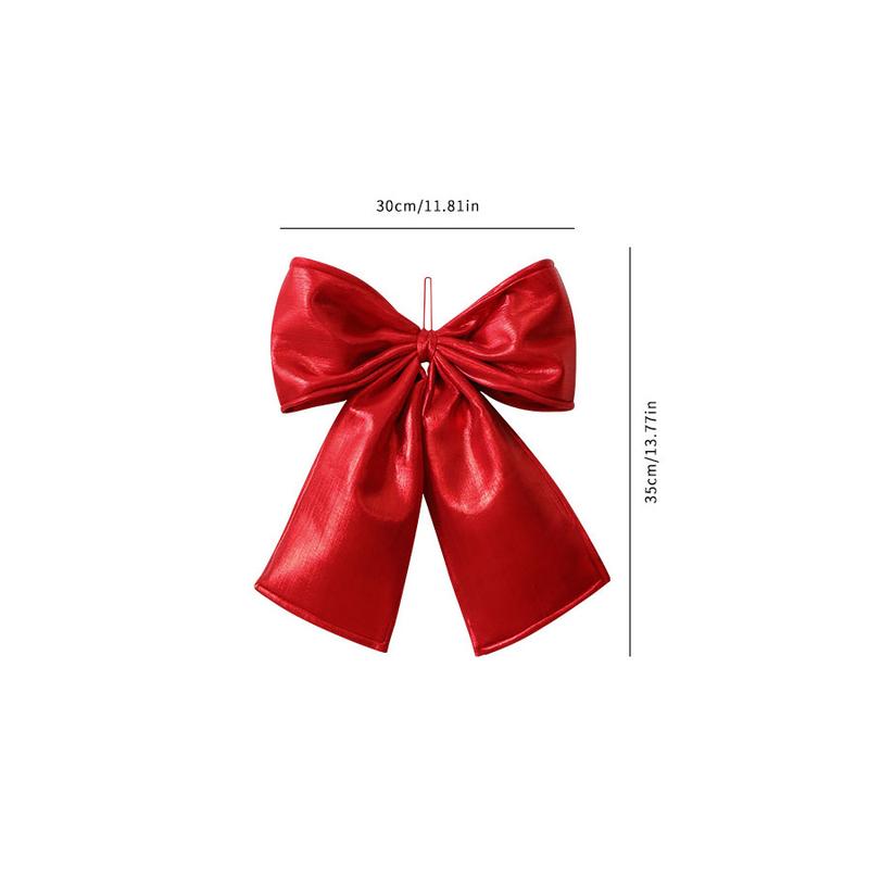 Large Wine Velvet Bow Tie, Christmas Tree Decoration, Holiday Window Hanging Ornament, Festive Home Decor Accessory, Wine Bottle Ornaments