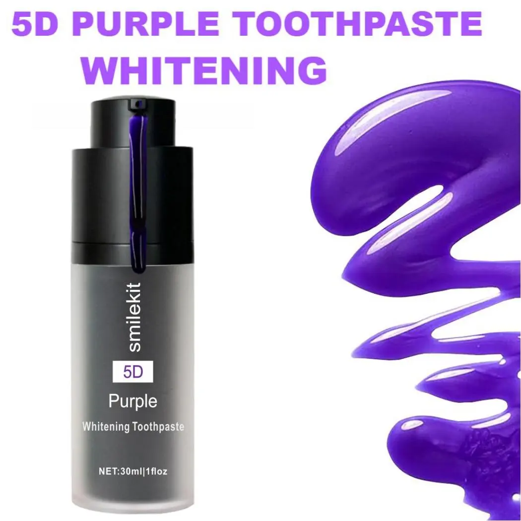Whitening Toothpaste, Grape Mint Flavor, Deep Cleaning, Fresh Breath, Home Use, Recyclable, Paraben Free, Single Item, Peppermint
