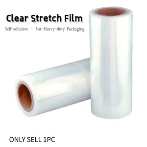 Clear Visibility Stretch Wrap Film 5.91 Inches X 1000 Feet, Durable Self-Adhesive Plastic Pallet Packing Material, Ideal for Moving and Heavy Packaging 1 Roll