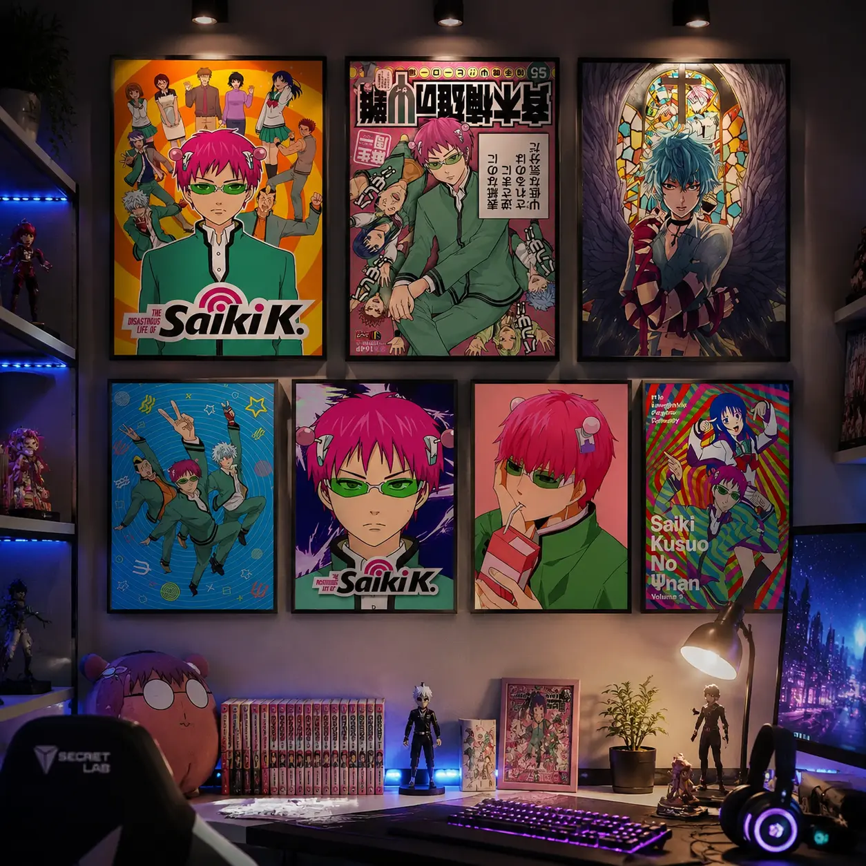 Saiki K Poster Saiki K Disasterus Life Saiki Kusuo Japanese Anime Wall Art Picture Posters Decoration Canvas Painting Home Decor vintage anime poster Anime Poster Wall Art Print anime wall print canvas wall art print home decor wall art