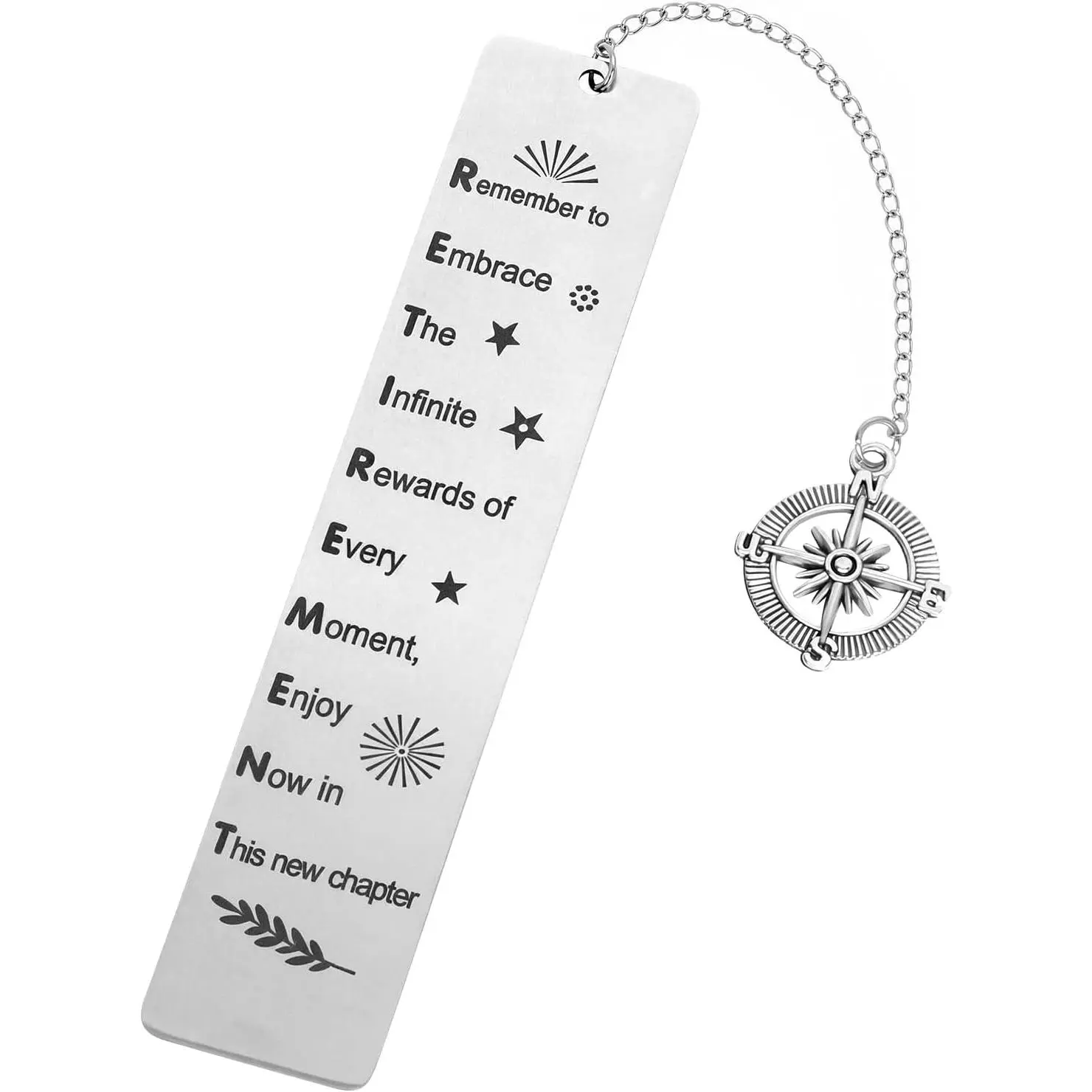 Gifts for Women,  2026 Teacher   for Women, Bookmarks for Women Men, Happy   The Next Chapter Bookmark with Compass Pendant  Wishing