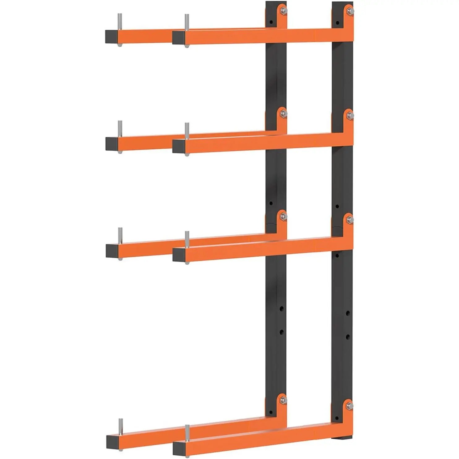 Lumber Storage Rack,Upgrade Folding Lumber Rack Wall Mount,Heavy Duty Metal 4 Level 32 Inch  Storage Rack for Garage Storage Organization