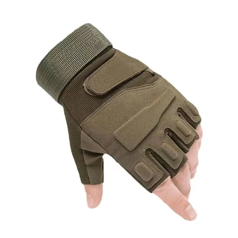 Unisex Half-Finger Tactical Gloves, Anti-Cut Sports Protection with Breathable Mesh & Adjustable Strap, Non-Slip for Outdoor Sports & Motorcycle Ride