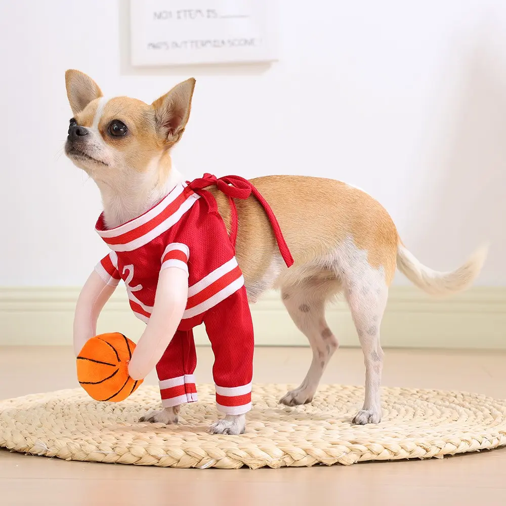 Creative Basketball Dog Costume, Soft Warm Fabric, Loose Fit, Suitable for Small Dogs, Perfect for Parties and Photoshoots, Puppy Costume