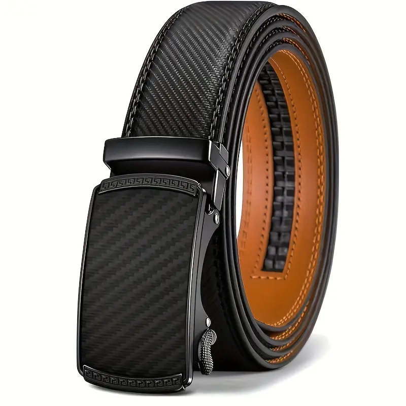47in Mens Belt Leather Ratchet Easy Release Belt For MenDesigner Belt Dress and Casual with AdjustableBuckle for Men's Wear Gift/ fathersdaygift/accessories men/business belt no hole Durable BeltsWestern Belts
