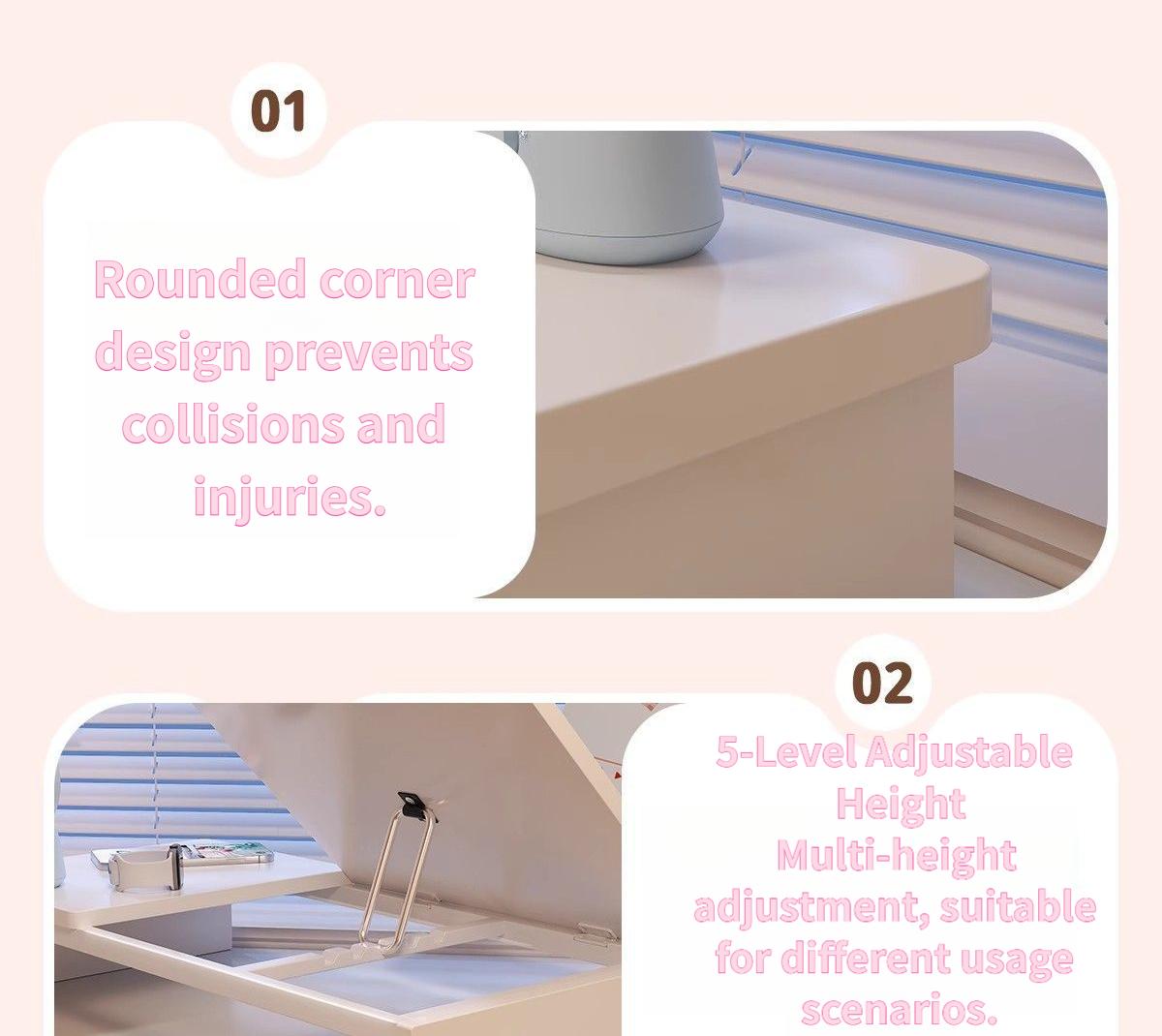 Height-adjustable computer stand, cooling rack, adjustable lift shelf, laptop desktop base, elevated support bracket