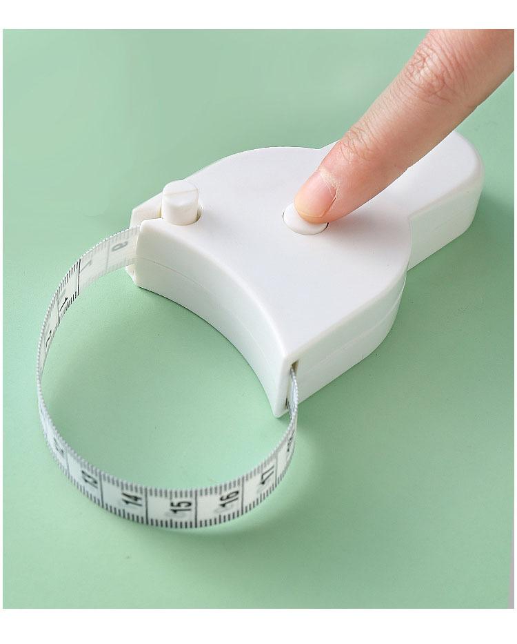 Automatic Retractable Tape Measure,Self Locking Pin & Retract Button, Precise Waist Measuring Tool