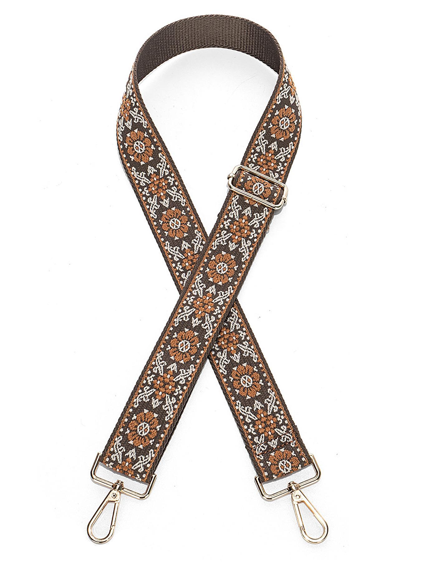 Women's Boho Style Ethnic Pattern Printed Strap, Vintage Trendy Detachable Bag Strap, Chic Retro DIY Bag Accessories