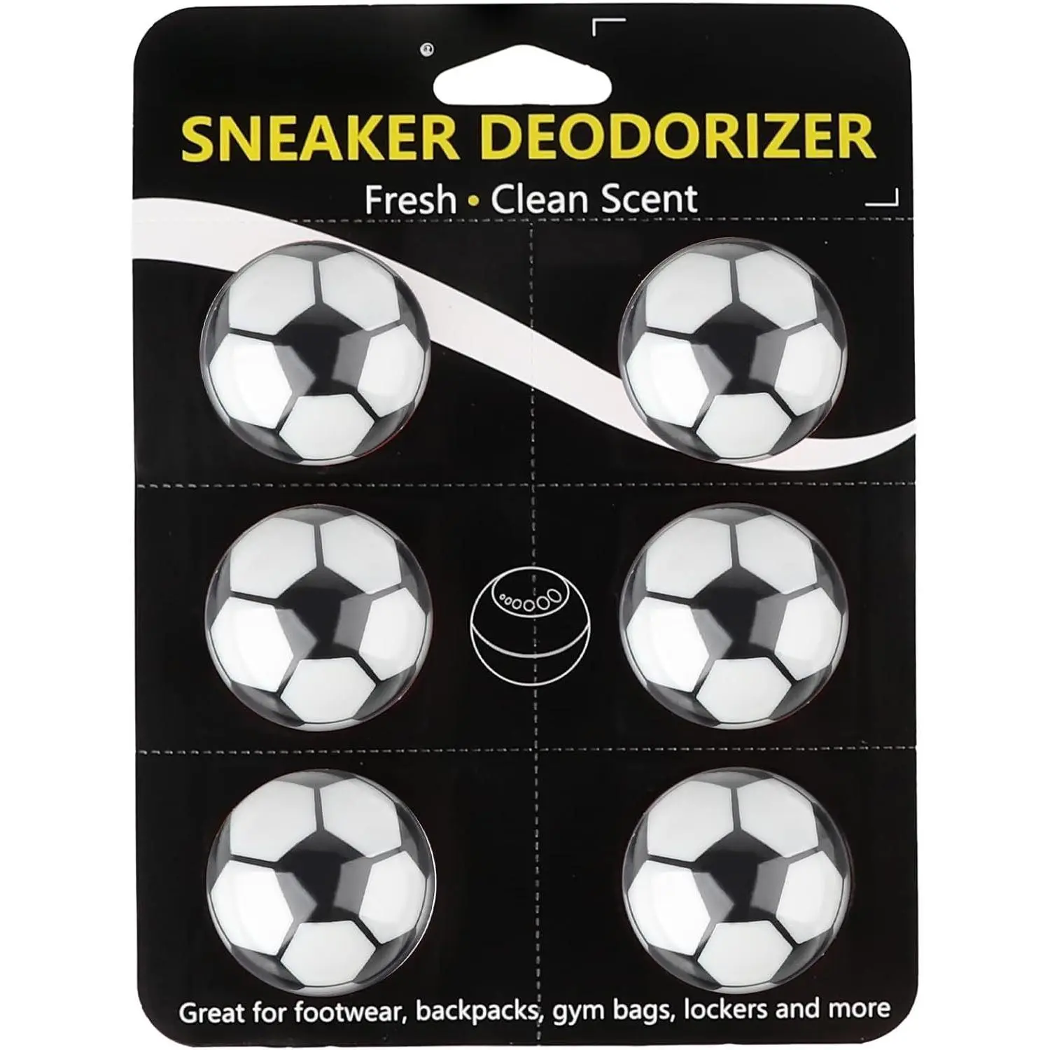 Shoe Deodorizer Balls , Odor  for Sneaker Gym Bag Closet Locker, Work Boot Drawer Freshener, Unpleasant Smell Remover Ball for Men Women Teens, 6 Packs  Linen Soccer